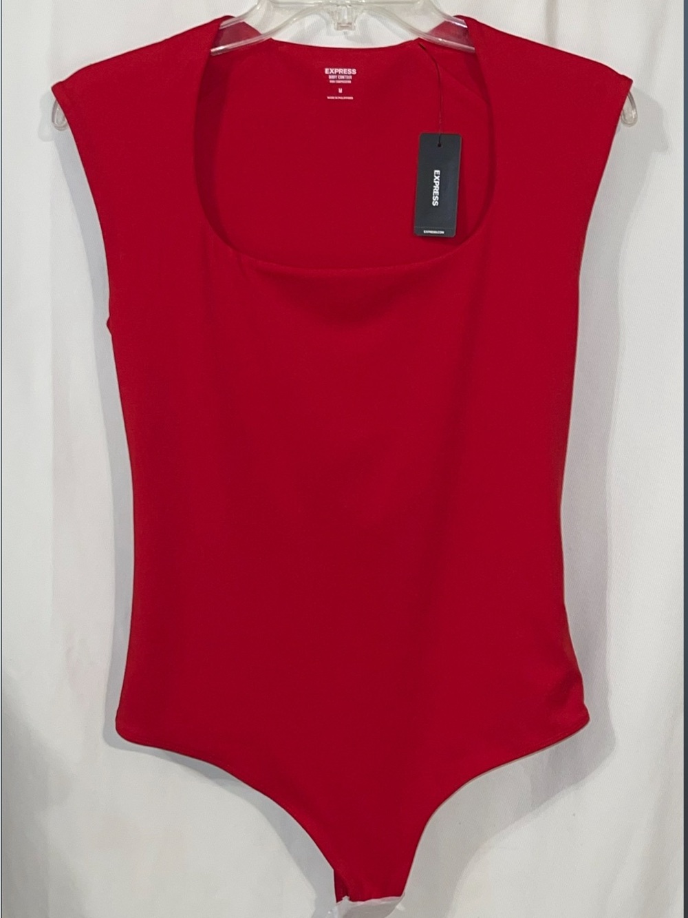 Express Red Scoop-Neck Bodysuit